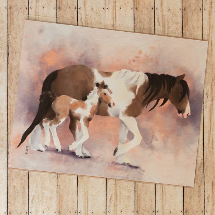 Impression artistique Drum Horse Splash pour la vente par Western Rose Studios