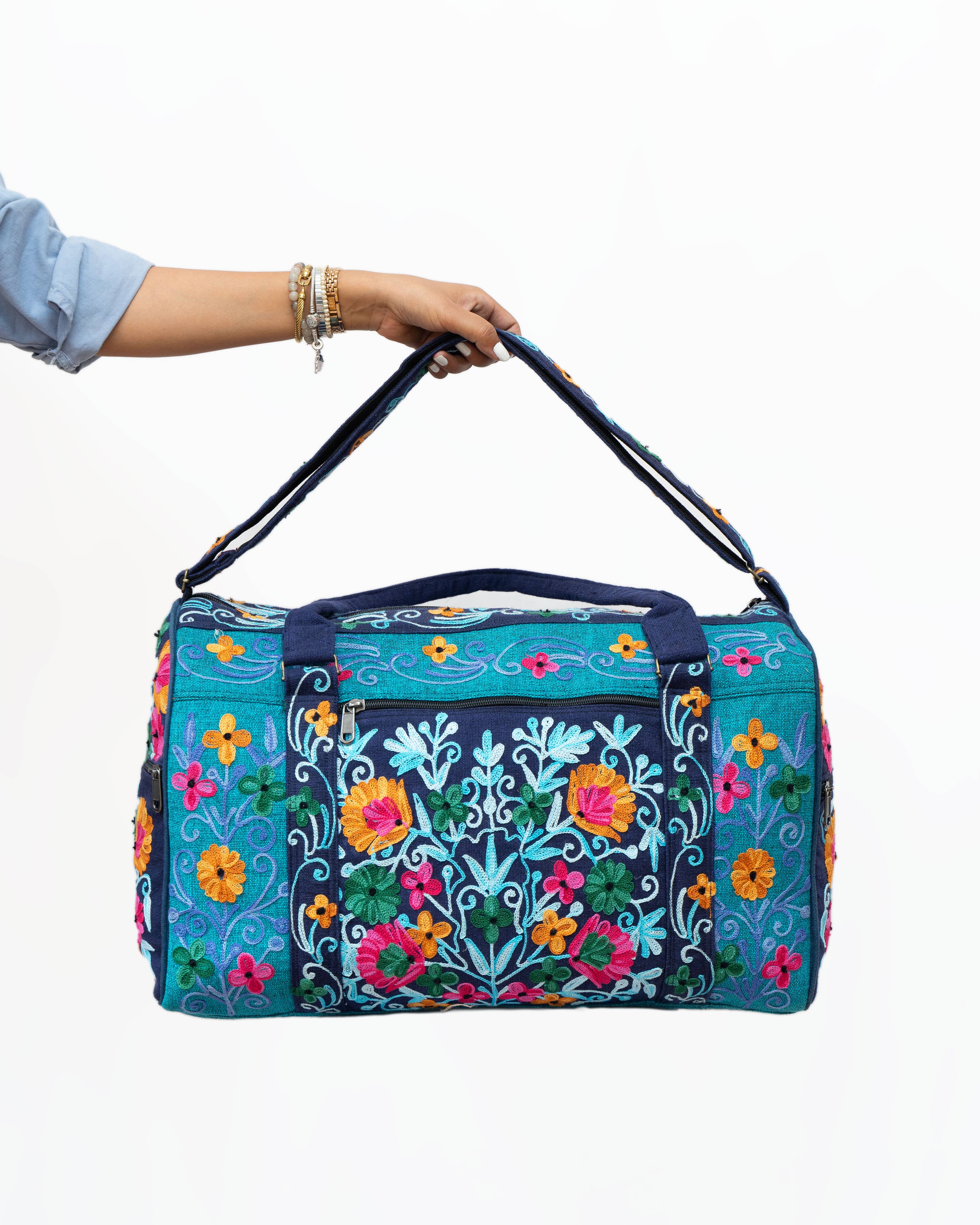 Local Women’s Handicrafts - Wholesale Weekender Bag - Women's - Embroidery Cotton Travel Bag7