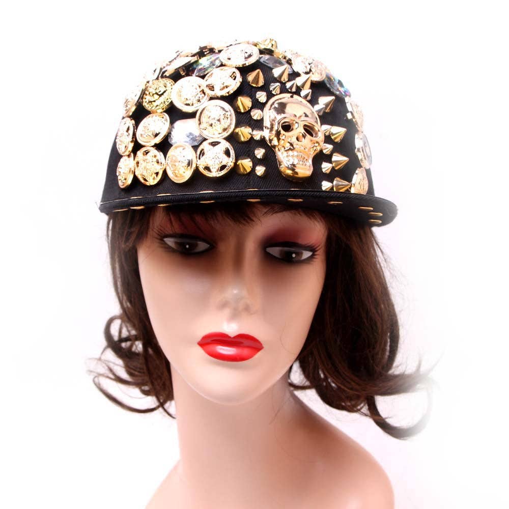 Gold Skull Coin Hiphop Cap C0160 for wholesale on Faire0