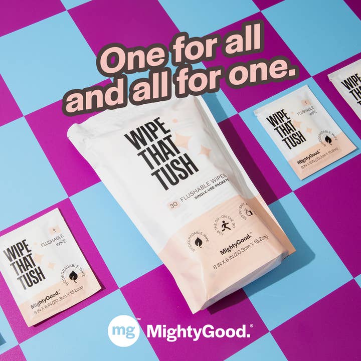 Mighty Good Solutions - Wholesale Intimate Cleanser/Wipe - Wipe That Tush Single Use 10 Count (Pack of 12)6