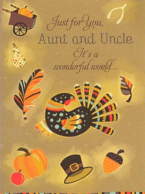 Thanksgiving Aunt & Uncle | GRTC | SM | 00650N for wholesale by DICKENS INC.
