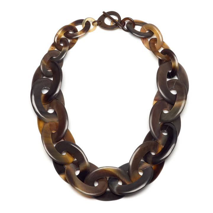 Brown chunky Oval Link horn statement Necklace for Women
for wholesale by BRANCH JEWELLERY
