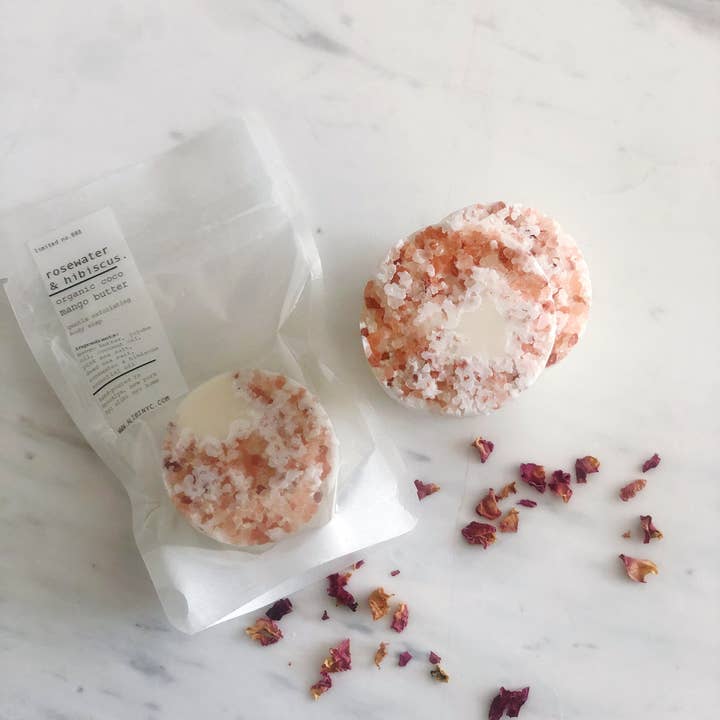 ALIBI NYC - Wholesale Bar Soap - ROSEWATER + HIBISCUS ORGANIC COCO MANGO BUTTER SOAP2