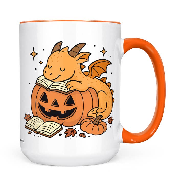 Hyggelig Halloween Dragekrus – Sød Græskar, Bøger, Efterårskrus for engroshandel hos coco+bie designs