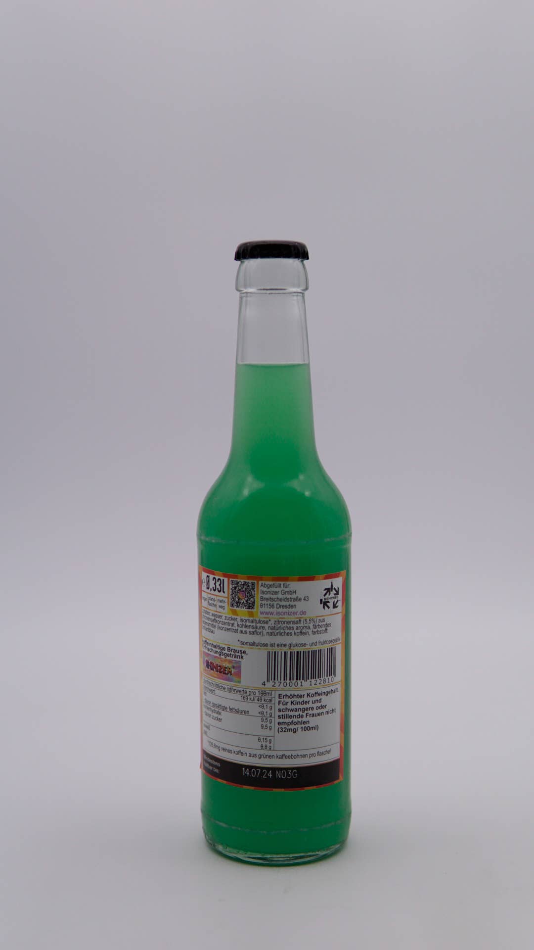 Isonizer – wholesale Soda/kolsyrad dryck – Isonizer Green Poison koffeindryck, 12-pack2