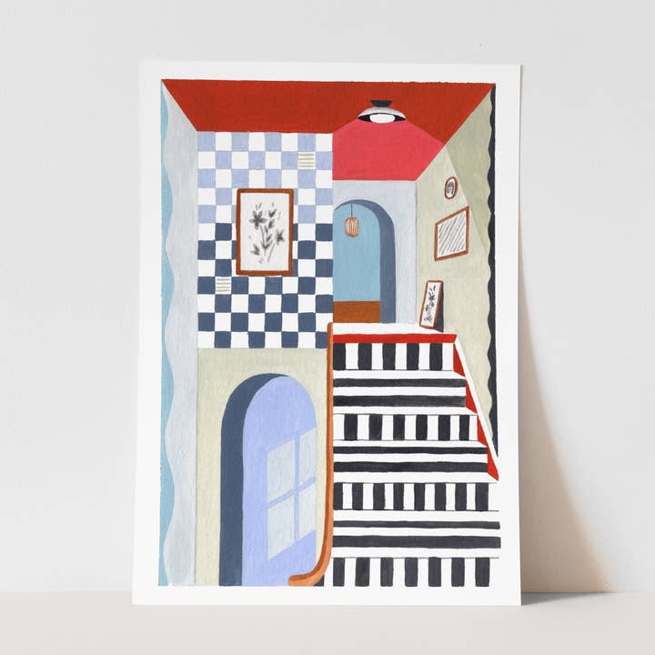 Upstairs Mini Art Print for wholesale by Case Study