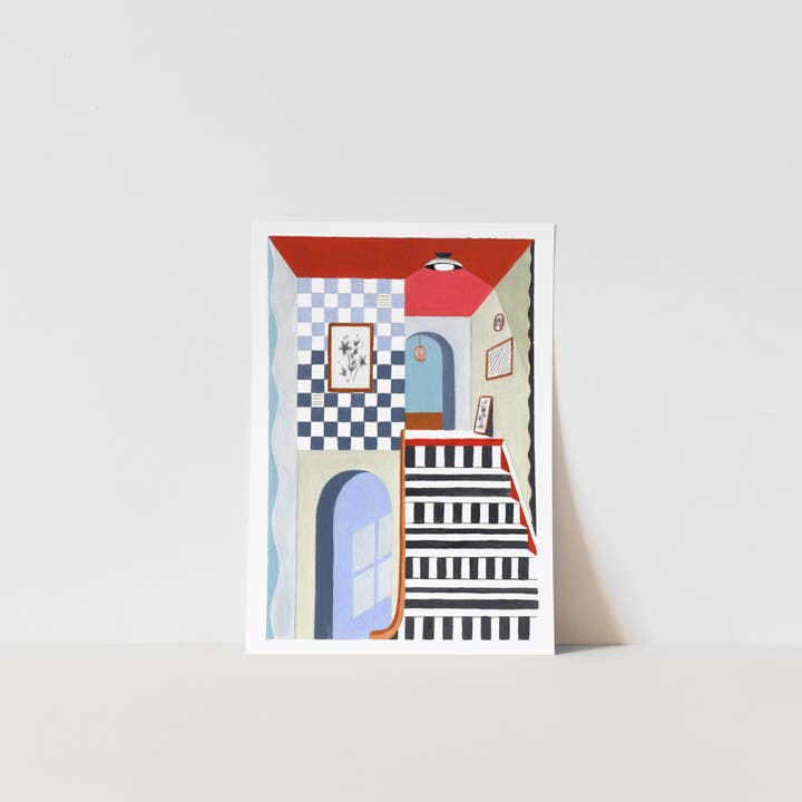 Upstairs Mini Art Print for wholesale by Case Study