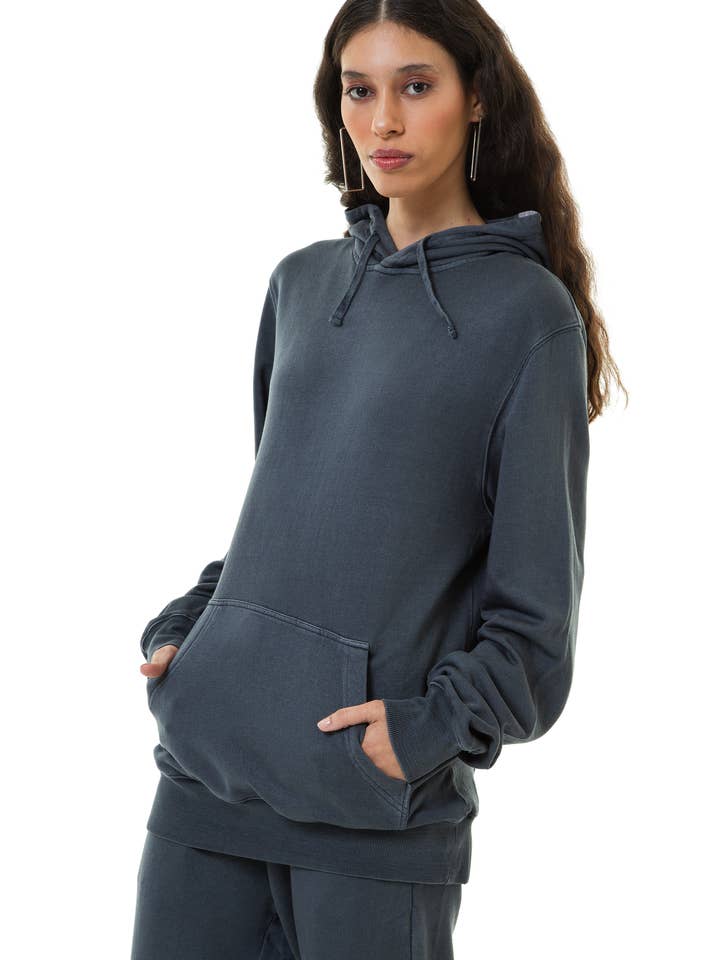 MAHA YOGI STONE HOODIE COFFEE YARN FRENCH TERRY - NIGHT SKY for wholesale by Maha Yogi
