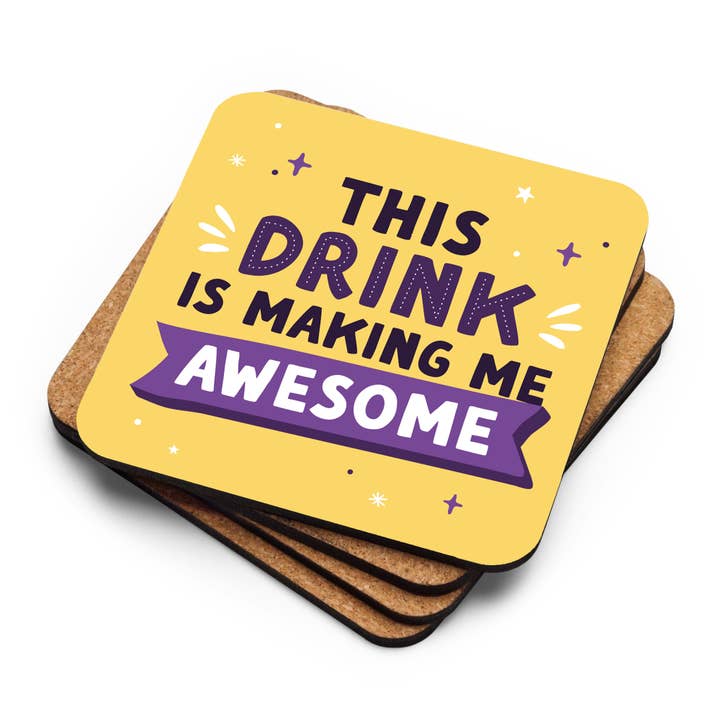 Kreate Paper Co. - Vendita all'ingrosso Sottobicchiere - Sottobicchieri Divertenti, Bevanda che mi Rende Fantastico, Sottobicchiere Divertente3