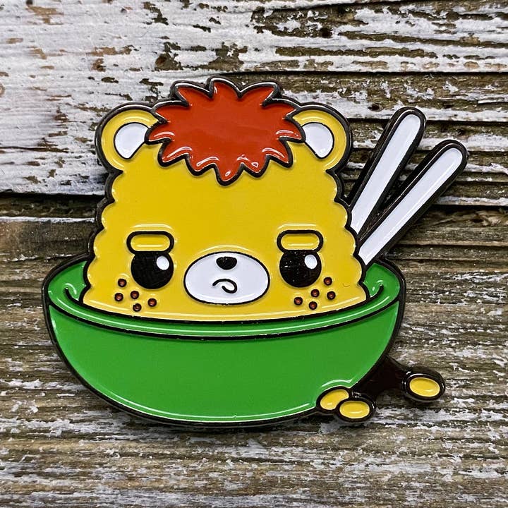 Ris skål Chucks McGee emalj Pin för wholesale av Hamimo Small Things