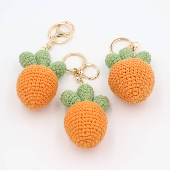 Hand-Crochet Carrot Keychain for a Playful Touch for wholesale by Sparkle Being