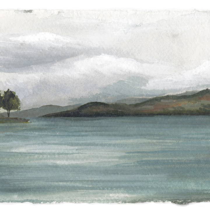 Stampa acquerello sul lago per la vendita all'ingrosso da parte di Jessica Frasz Studio