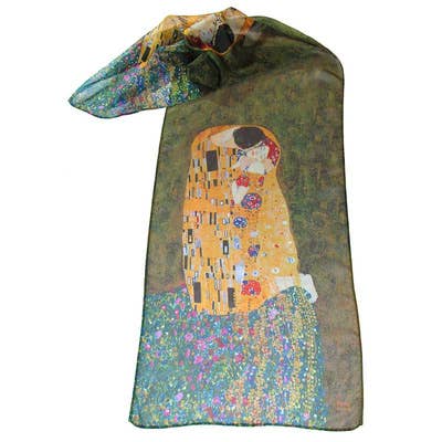 Breeke - Wholesale Scarf - Women's - Klimt The Kiss Art Scarf - Chiffon