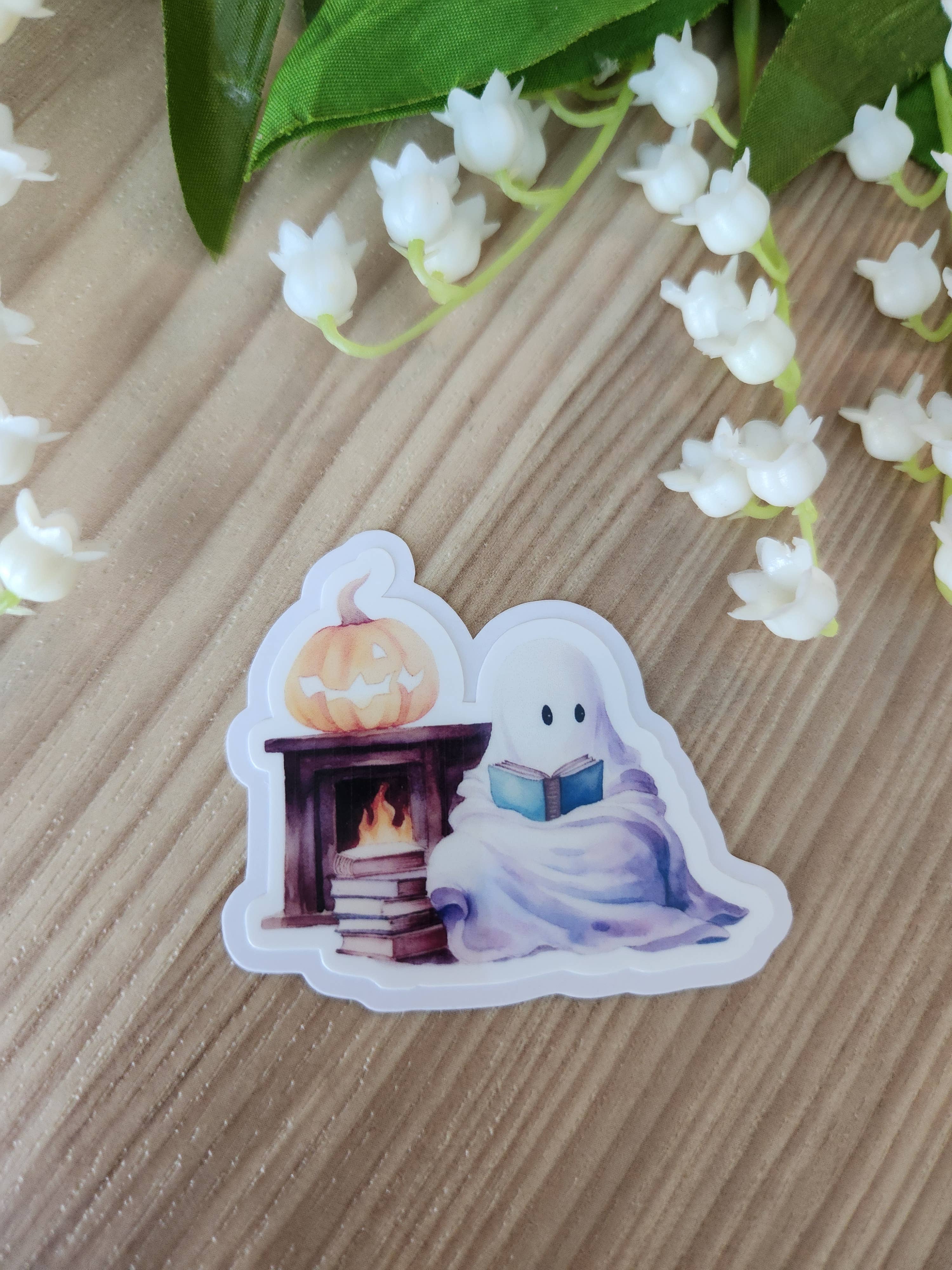 Blu Butterfly Stickers - Wholesale Sticker - Reading Ghosts in the Woods Sticker for planner 2