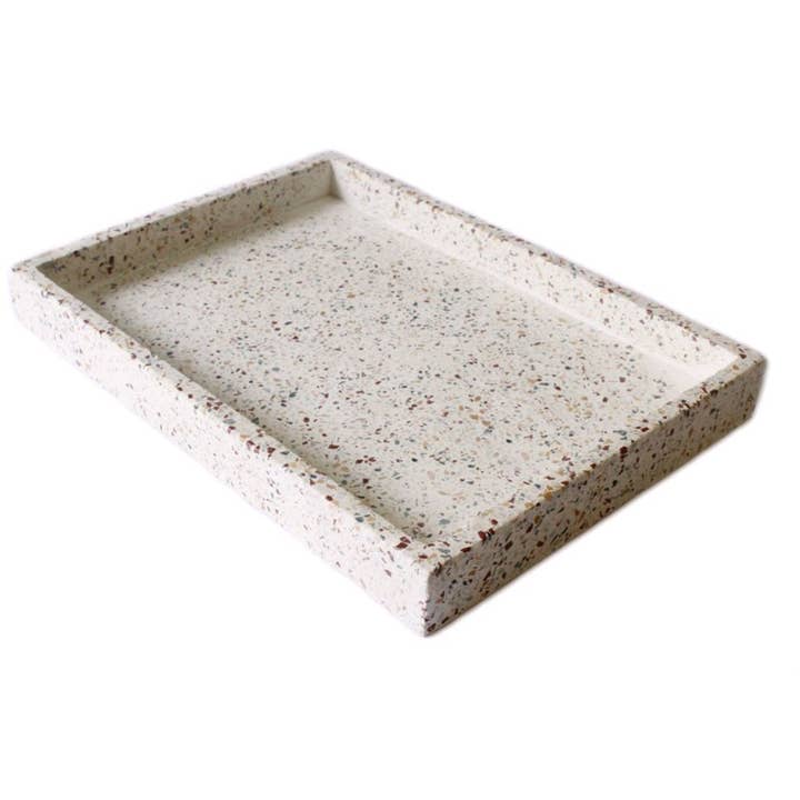 Lg. Terrazzo Rect. Tank Tray 14" x 10" for wholesale by BIDKhome