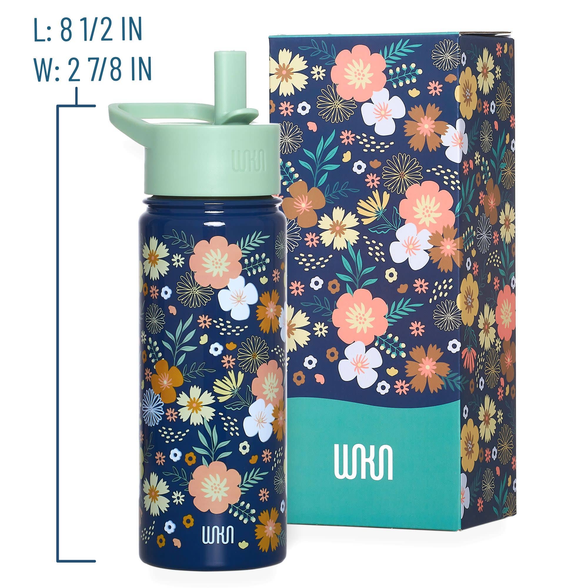 Wildkin - Wholesale Water Bottle - Wildflower Bloom 18 oz Steel Water Bottle3