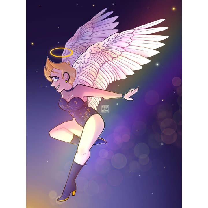 Impresión de Arte del Ángel Espacial para venta al por mayor de Nicole Alt Delete