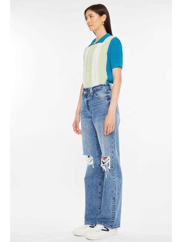 MEDIUM OPEN PACK HIGH RISE 90’S CRISS CROSS STRAIGHT-KC20048M for wholesale on Faire3