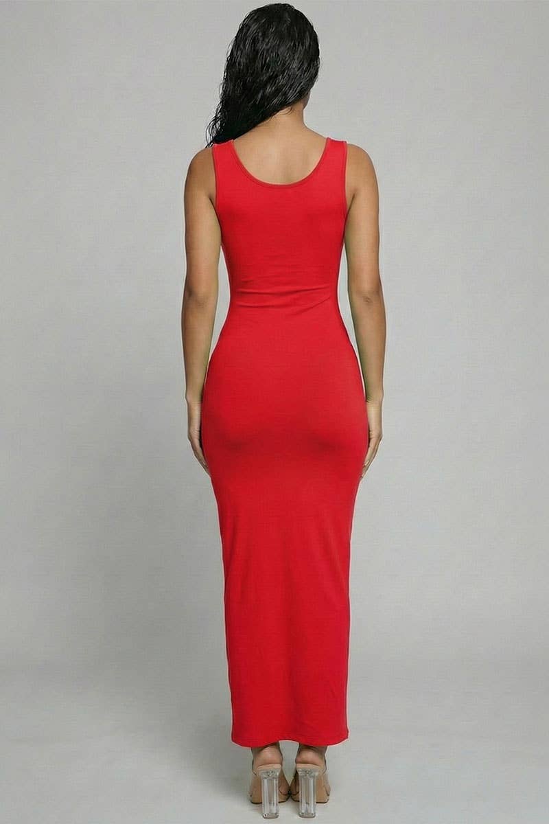 CAPELLA APPAREL – wholesale Klänning - Dam – Ärmlös maxiklänning i basstil21