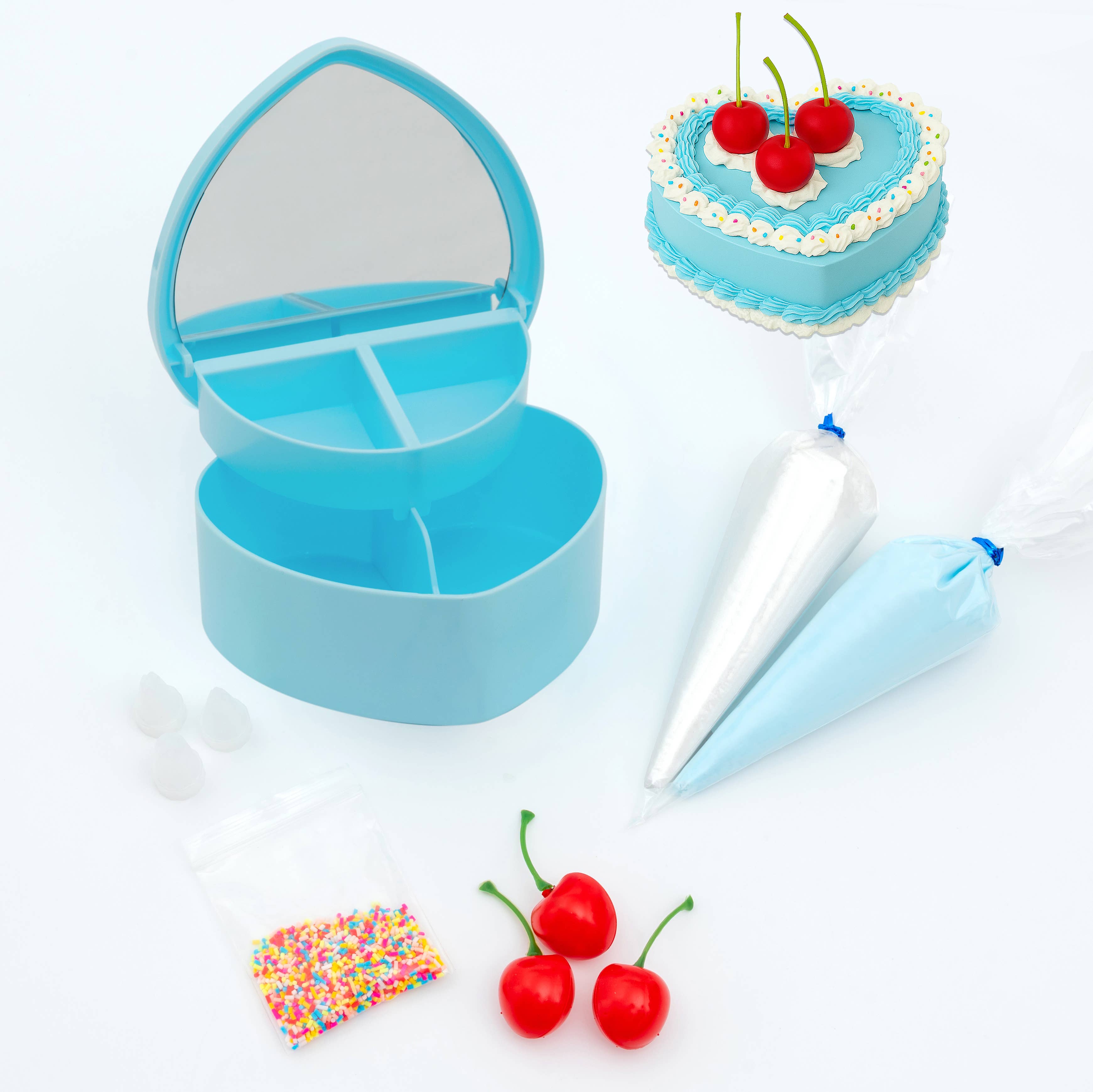 Decoden Cream – Großhandel Bastelset – Schmuckschatulle im Kuchenstil Decoden Bastelset1