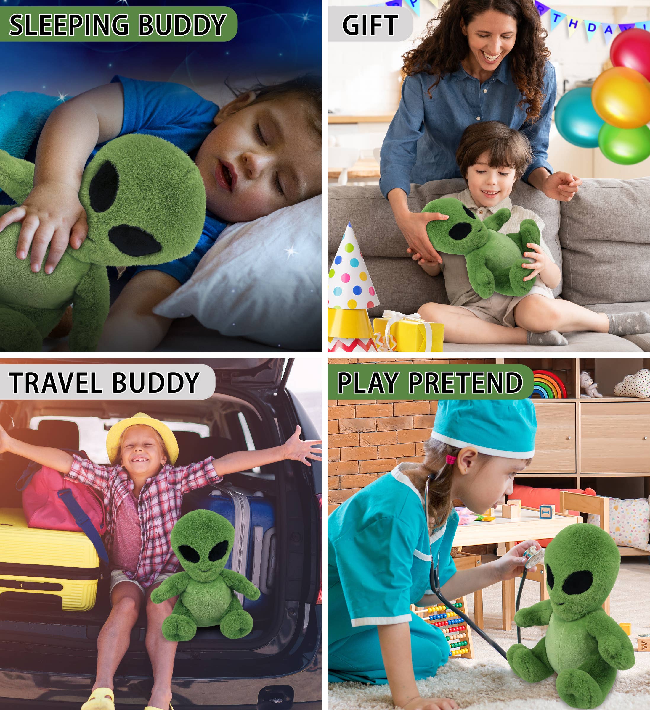 Cota Global - Wholesale Stuffed/Plush Toy - Kids & Baby - Super-Soft Plush - Alien 11"3