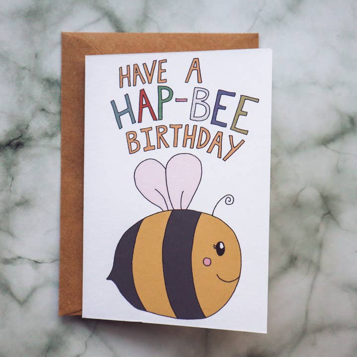 Harris Card Co - Wholesale Birthday Card - Children's Birthday Card - Hap-bee Birthday