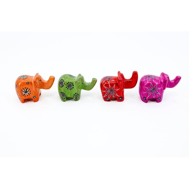 Gitzell FairTrade - Wholesale Decorative Figurine - Soapstone Animal Figurine, elephant large