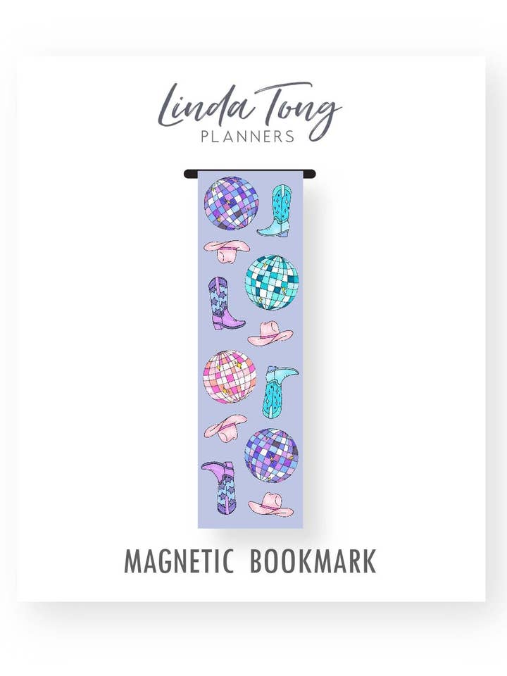 Disco Cowgirl Magnetic Bookmark for wholesale by Linda Tong Planners