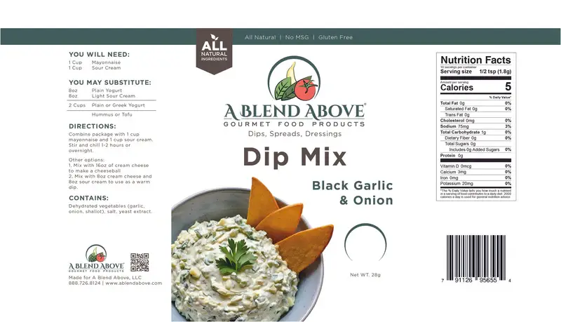 A Blend Above - Wholesale Dip - Black Garlic and Onion Dip Mix1