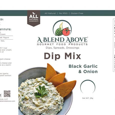 A Blend Above - Wholesale Dip - Black Garlic and Onion Dip Mix1