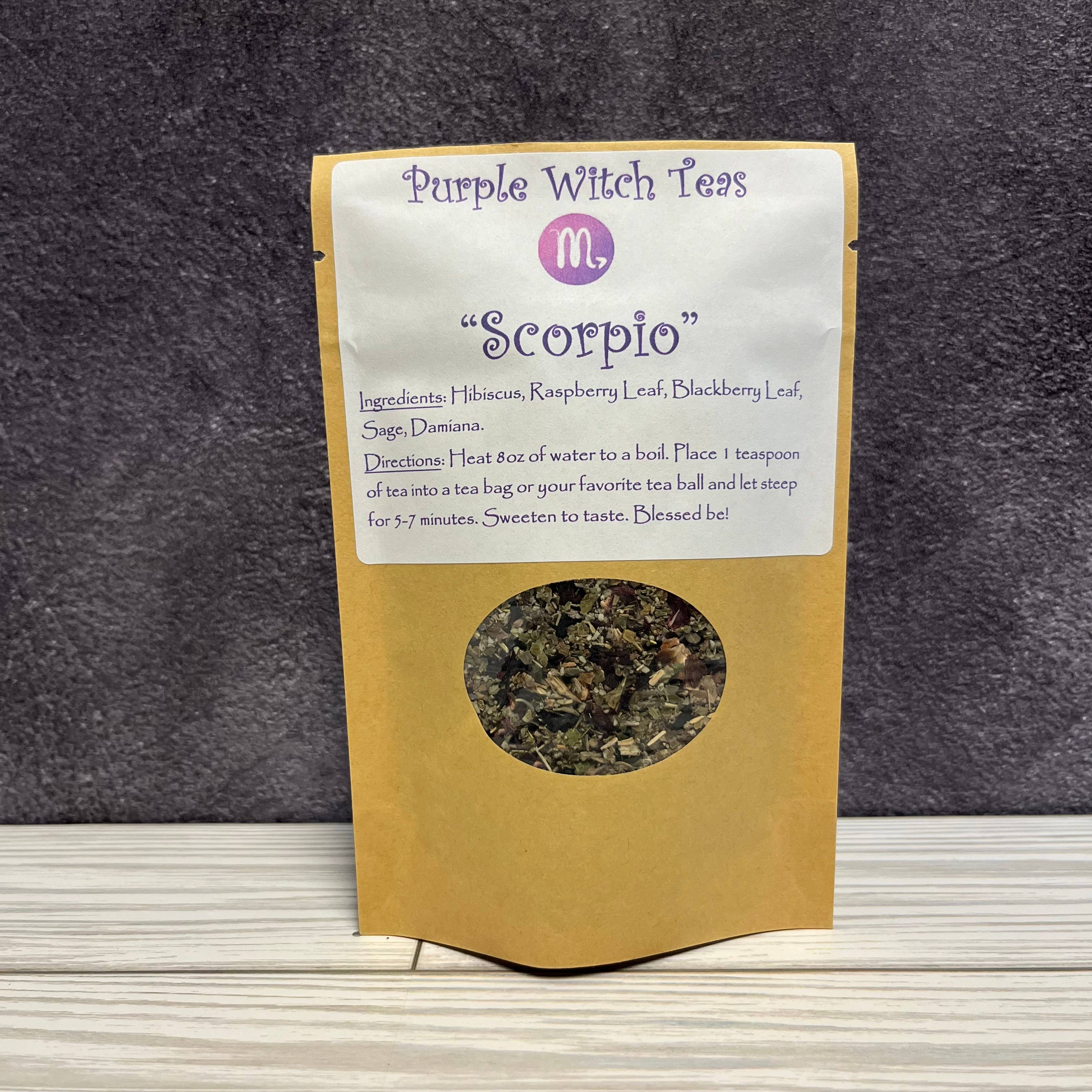 Purple Witch Teas LLC - Wholesale Health/Detox Tea - Scorpio -Zodiac Earthy Hibiscus Herbal Tisane3