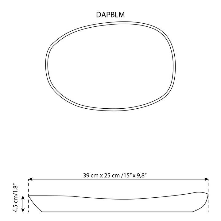 GHARYAN Stoneware & Olive Wood Tableware | Canada - Wholesale Serving plate - Mini Handmade Long Stoneware Serving Platters | Dadasi6