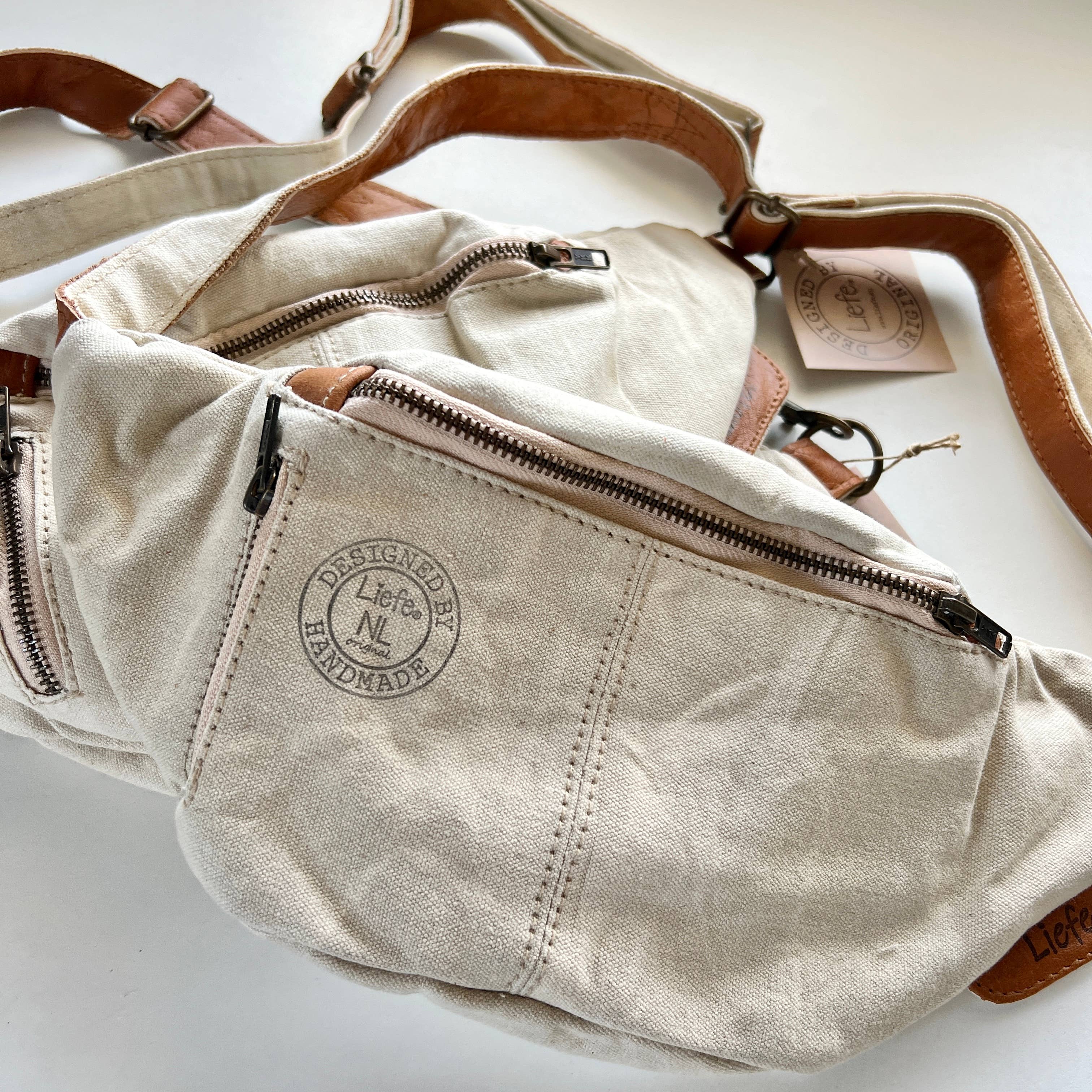 Liefe NL - Wholesale Belt Bag - Women's - BumBag (vintage light canvas) - crossbody bag2