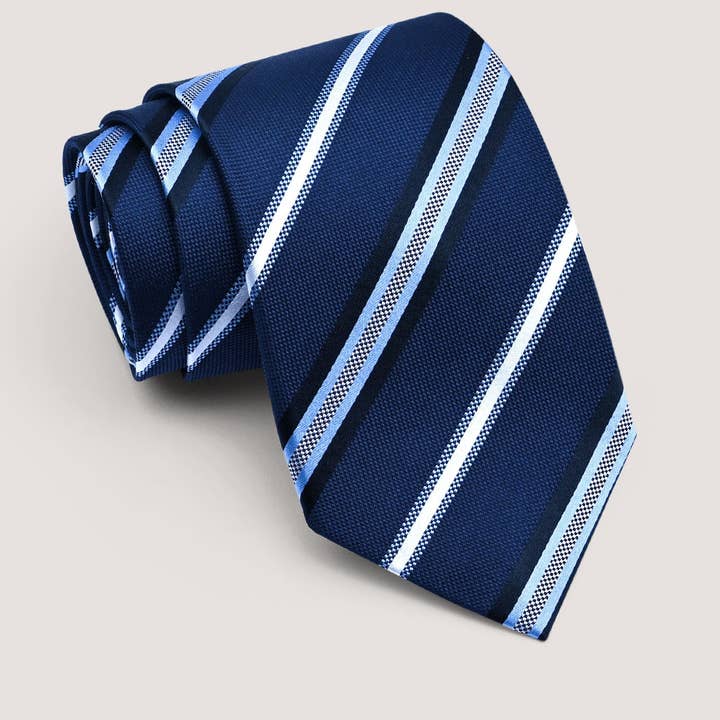Blue Striped Silk Tie and other Purchase Wholesale necktie fabric. Free Returns & Net 60 Terms on Faire trending on Faire.