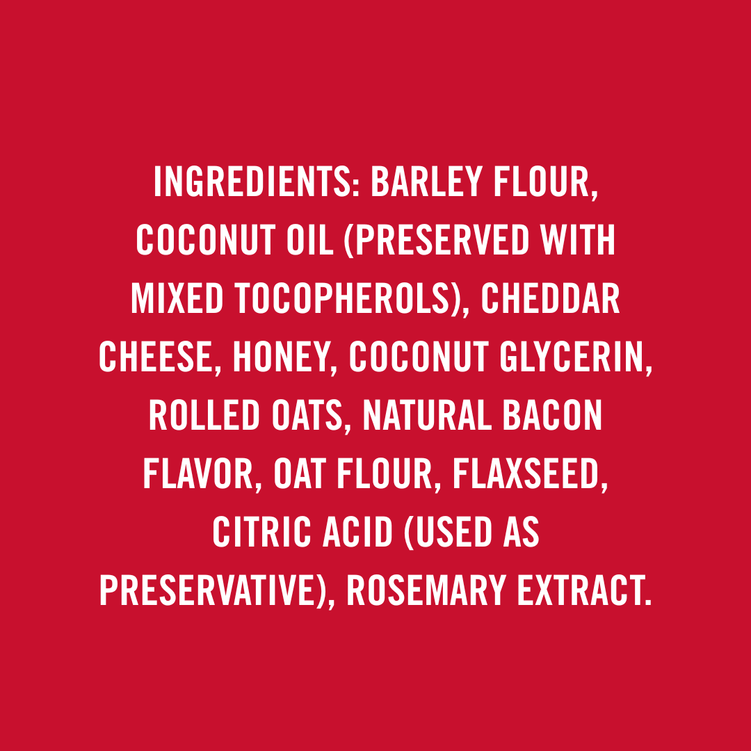 What's Barking - Wholesale Pet Treats - Dog - Cheddar Bacon Dog Treats, 1.5oz Case 4