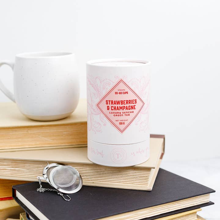 Once Upon a Tea Leaf - Wholesale Loose Tea - Strawberries & Champagne- Luxury Loose Leaf Green Tea4