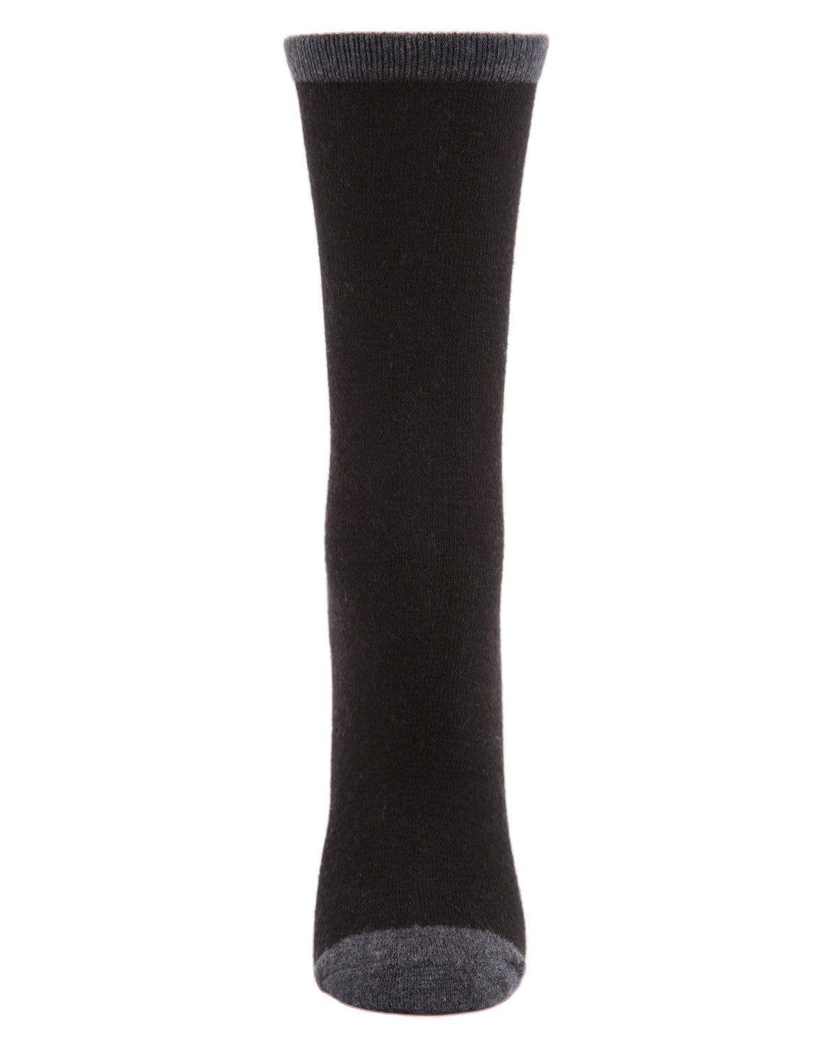 Infinity Classics International Inc. - Wholesale Socks - Women's - MeMoi Tipped Flatknit Cashmere Crew Socks1
