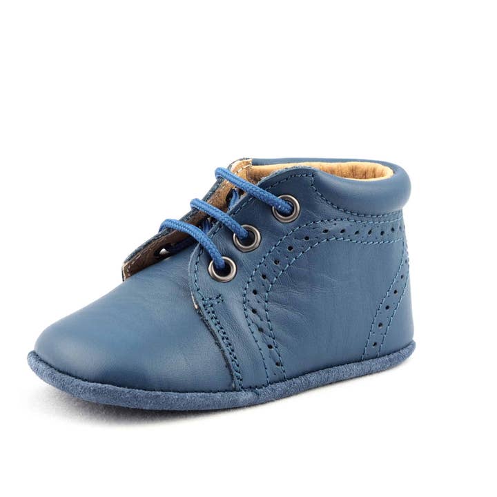 bleu Bottes pour bébé en cuir bleu en vente sur Faire1