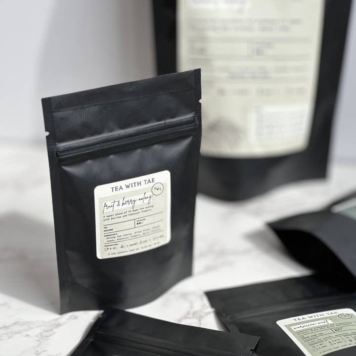 Tea with Tae - Wholesale Health/Detox Tea - Peppermint Herbal Tea Small Gift Pouch (5 tea bags)