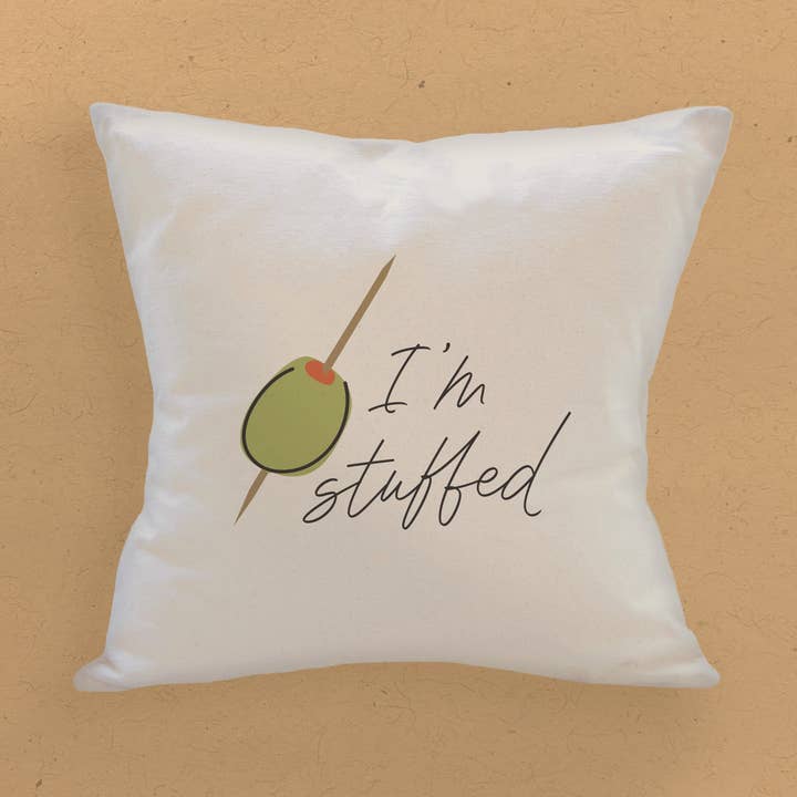 Sono sazio - Cuscino quadrato in tela per la vendita all'ingrosso da parte di Boheme Bliss