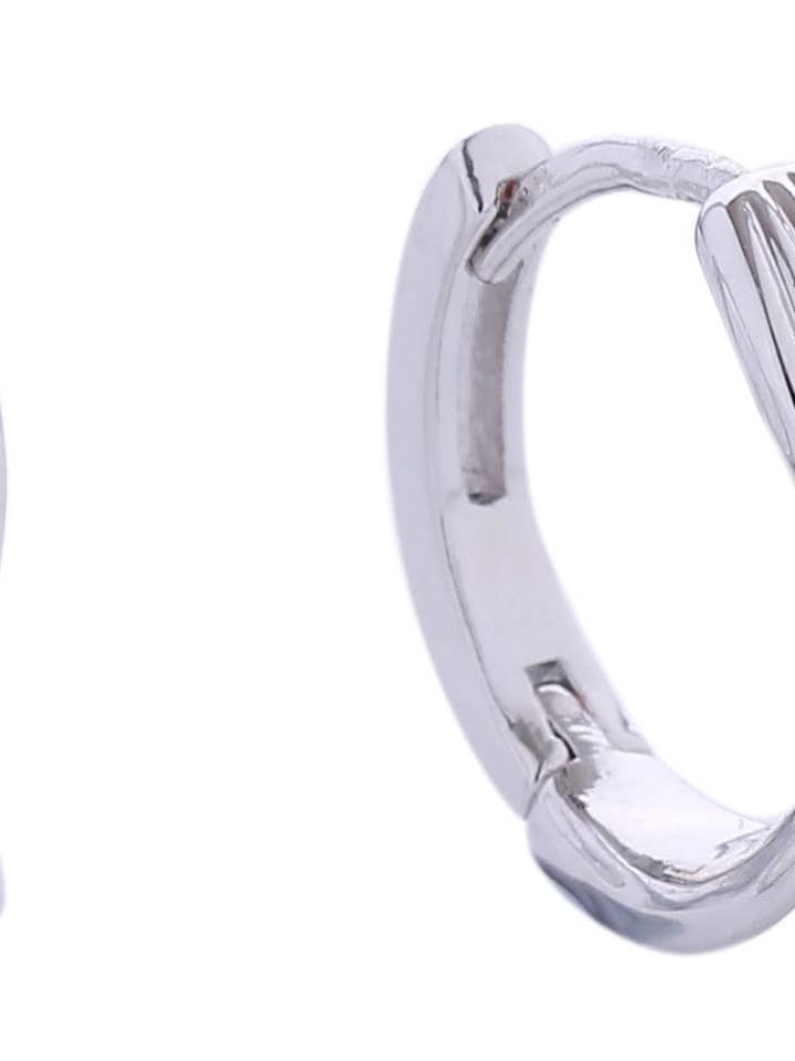 SJE310789 14K Wrinkled Infinity Huggie Earrings for wholesale by MiMi Wholesale