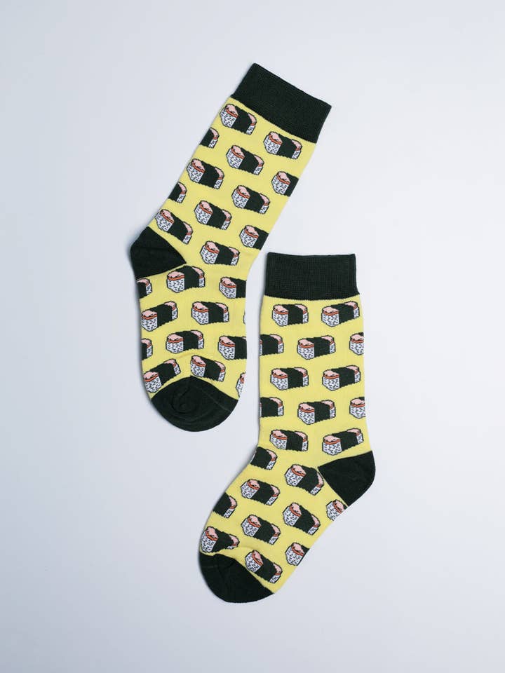 Just Fun Socks - Wholesale Socks - Kids - Kids Spam Musubi Hawaiian Crew Socks1