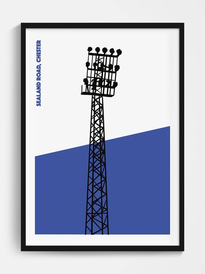 Chester Floodlights Print for wholesale by Football Devotion