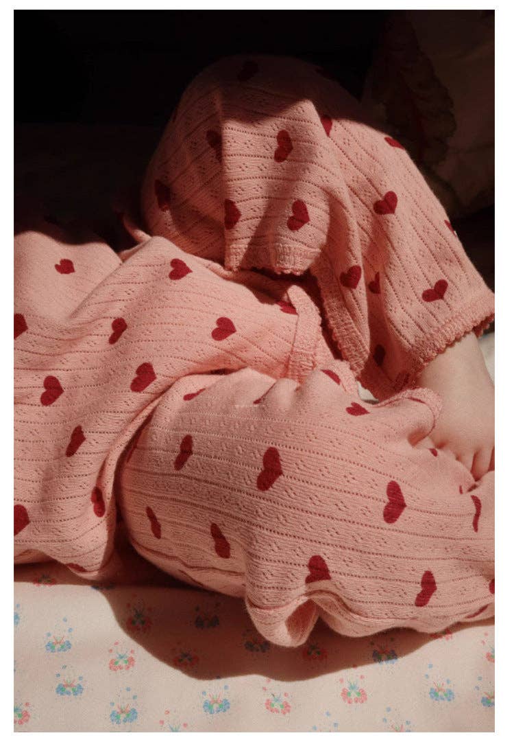 Little Trendy - Wholesale Jumpsuit - Baby - Baby pure cotton heart bow printed jumpsuit romper5