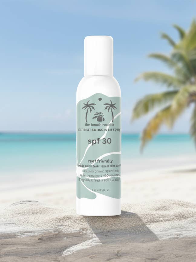 Spray corporal mineral SPF 30 (bomba) por atacado de The Beach Rooster
