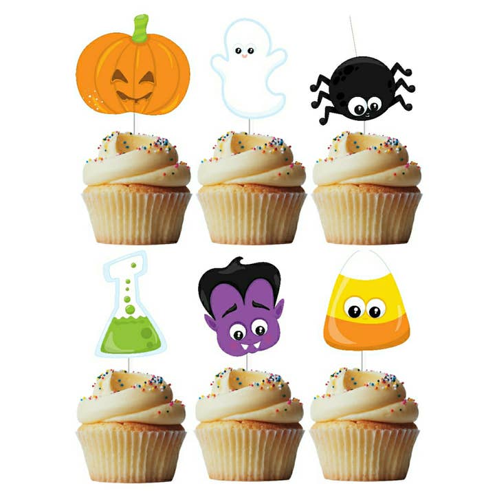 Adorei - Wholesale Cake/Cupcake Topper - Pack of 6 Halloween Cupcake Toppers