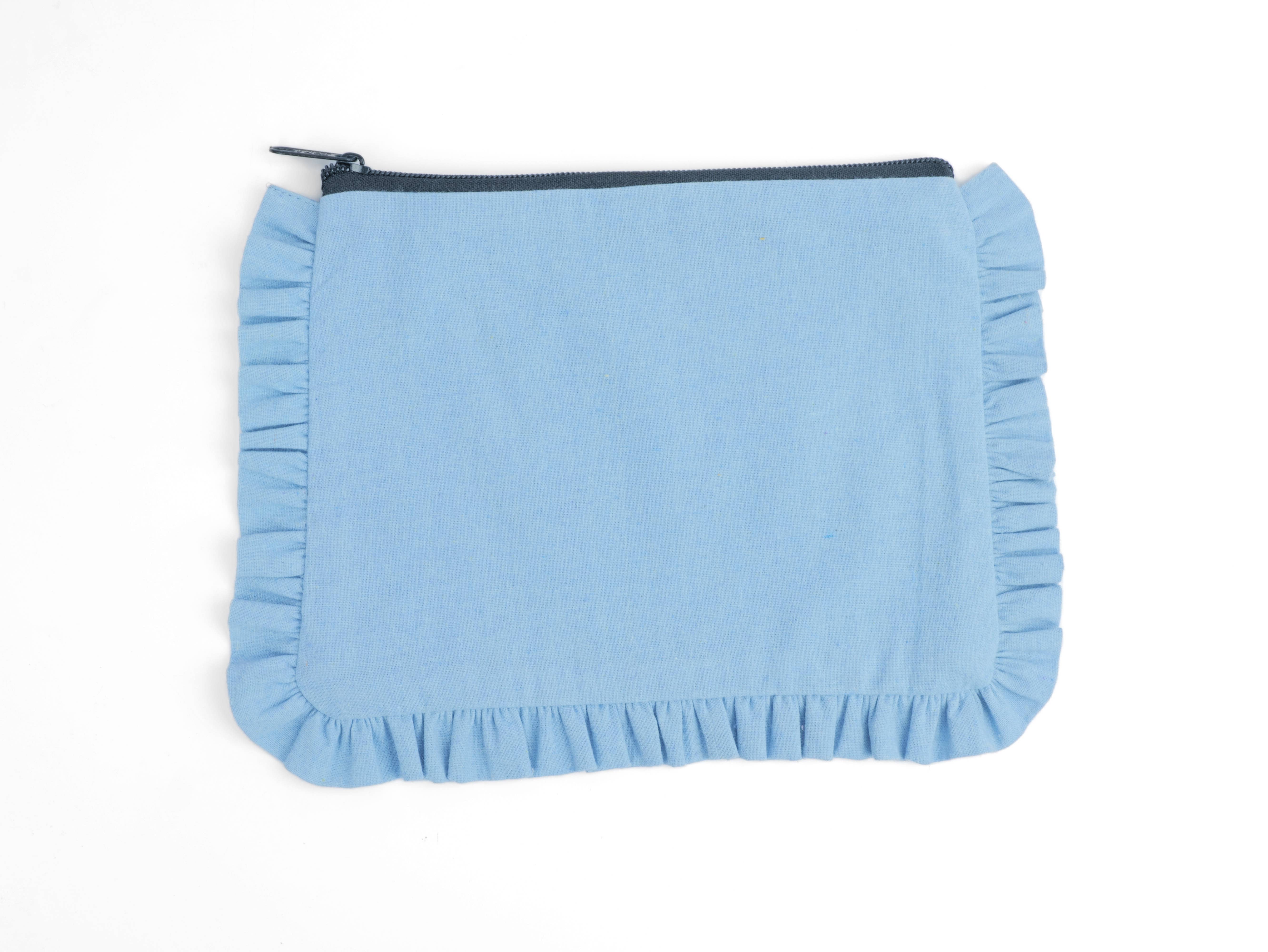 House of Kraft - Wholesale Pouch - Women's - Canvas Ruffle Pouches | Canvas Travel Pouches | Zipper Pouch50