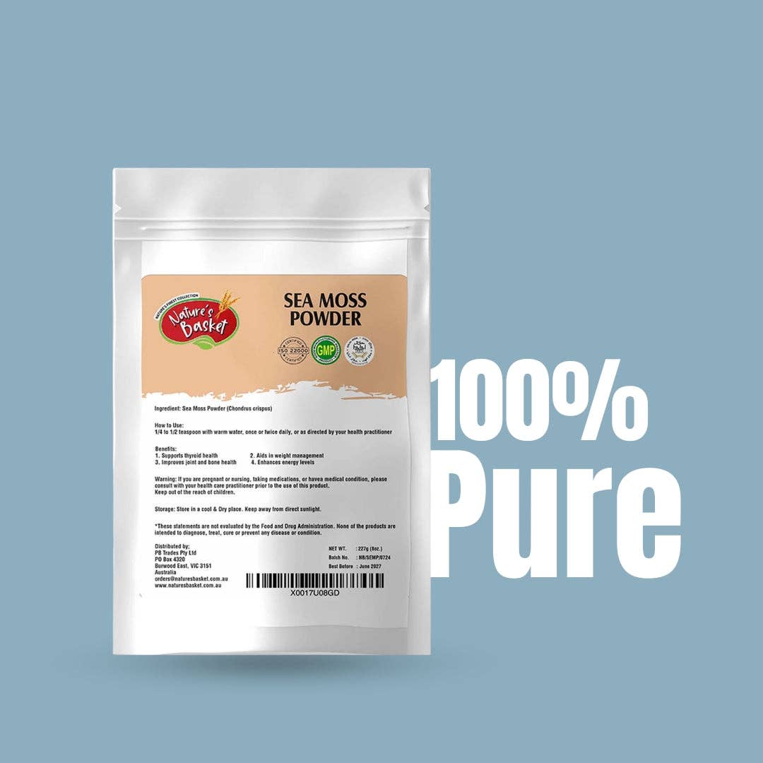 Natures Basket - Wholesale Protein/superfood powder - Nature's Basket Sea Moss (Chondrus Crispus) Powder 227g - Marine Wellness Boost6