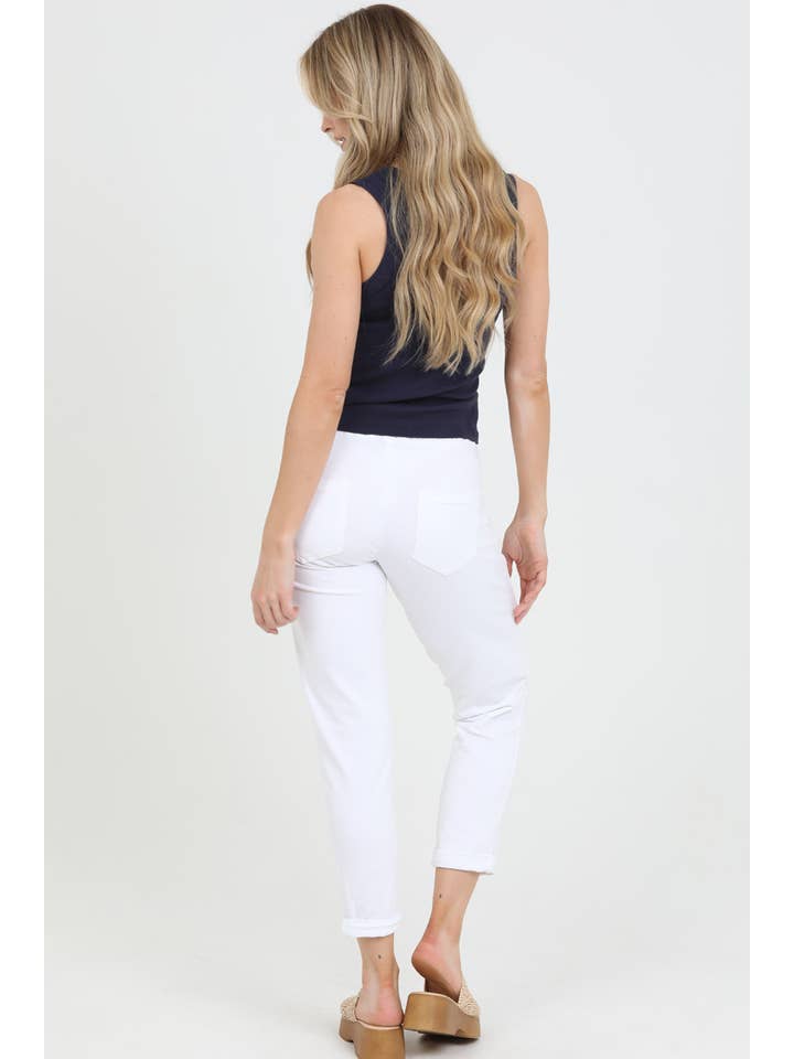 Nostalgia - Vente Pantalon d'intérieur/de jogging – femme - JOGG DE JOGGING EN TISSU ÉPONGE NP746-ASIS AVEC LIEN À NOUER SUR LE DEVANT ET POCHE ZIPPÉE8