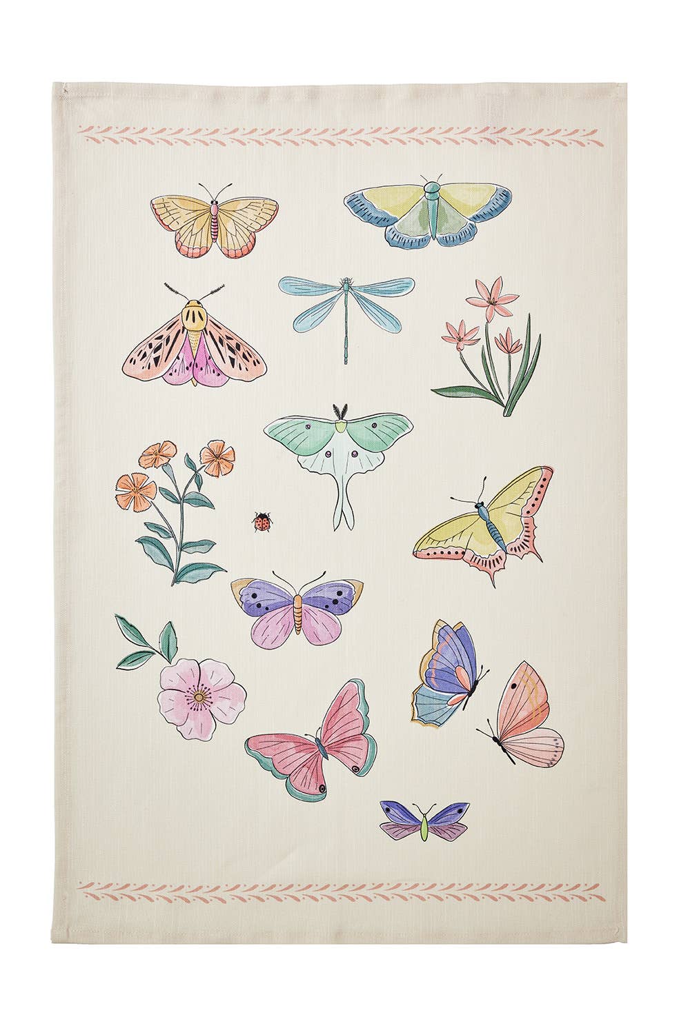 Coucke – Engroshandel Viskestykke – Sommerfuglene - viskestykke trykt 50x75 i halvørred1